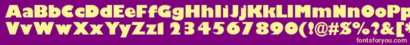 Шрифт GimletblacksskBold – жёлтые шрифты на фиолетовом фоне