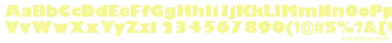 GimletblacksskBold Font – Yellow Fonts on White Background
