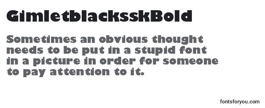 Review of the GimletblacksskBold Font