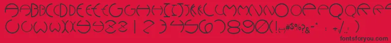 WannabeescapssskRegular Font – Black Fonts on Red Background