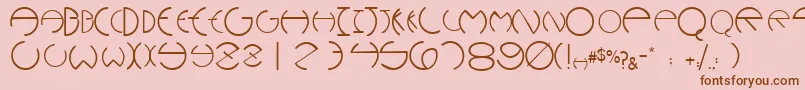 WannabeescapssskRegular Font – Brown Fonts on Pink Background