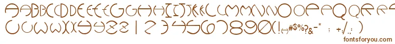 Шрифт WannabeescapssskRegular – коричневые шрифты на белом фоне