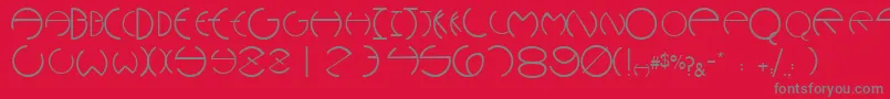 WannabeescapssskRegular Font – Gray Fonts on Red Background