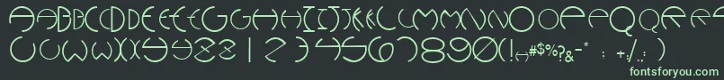 WannabeescapssskRegular Font – Green Fonts on Black Background