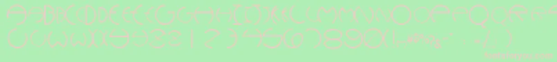 WannabeescapssskRegular Font – Pink Fonts on Green Background