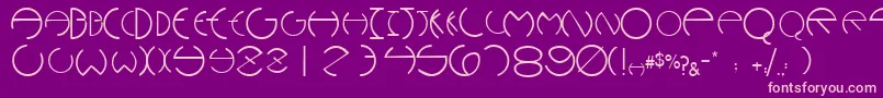 WannabeescapssskRegular Font – Pink Fonts on Purple Background