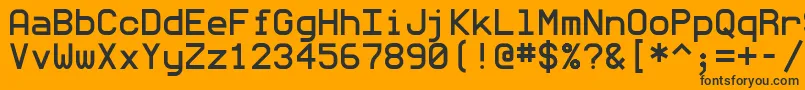 Monommm5 Font – Black Fonts on Orange Background