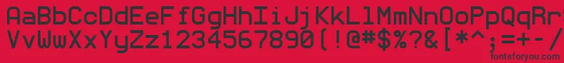 Monommm5 Font – Black Fonts on Red Background