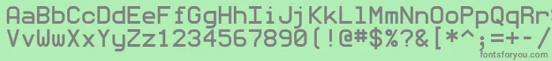 フォントMonommm5 – 緑の背景に灰色の文字