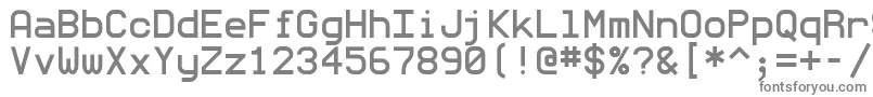 フォントMonommm5 – 白い背景に灰色の文字