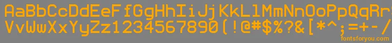 Monommm5 Font – Orange Fonts on Gray Background