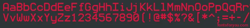 Monommm5 Font – Red Fonts on Black Background