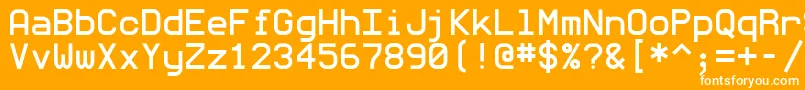 Monommm5 Font – White Fonts on Orange Background