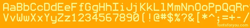 フォントMonommm5 – オレンジの背景に黄色の文字