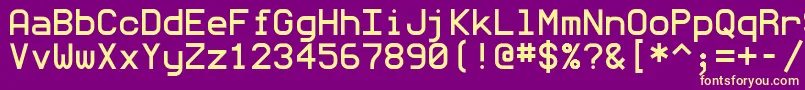 Monommm5 Font – Yellow Fonts on Purple Background