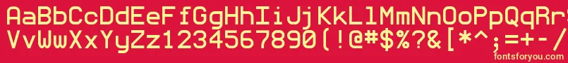 Monommm5 Font – Yellow Fonts on Red Background