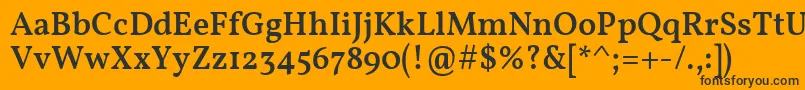 VollkornMedium Font – Black Fonts on Orange Background