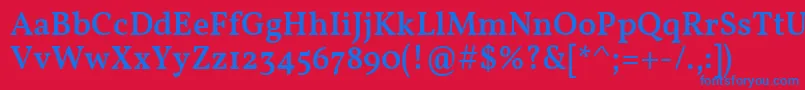 VollkornMedium Font – Blue Fonts on Red Background