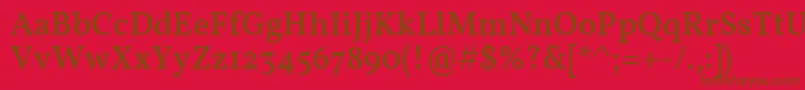 VollkornMedium Font – Brown Fonts on Red Background