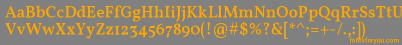 VollkornMedium Font – Orange Fonts on Gray Background