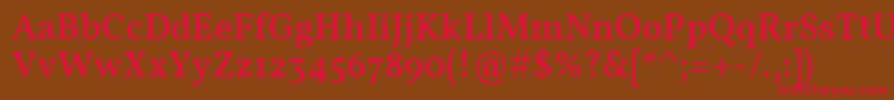 VollkornMedium Font – Red Fonts on Brown Background