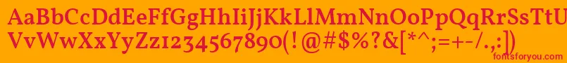 VollkornMedium Font – Red Fonts on Orange Background