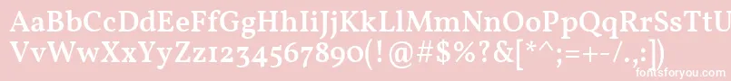 VollkornMedium Font – White Fonts on Pink Background