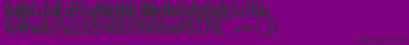 Minguara-Schriftart – Schwarze Schriften auf violettem Hintergrund