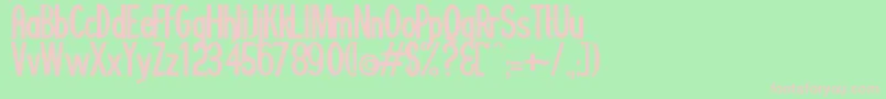 Minguara Font – Pink Fonts on Green Background