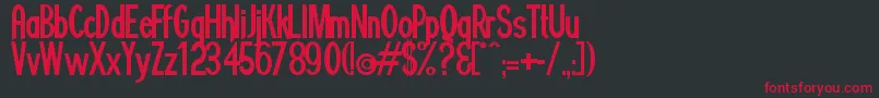 Minguara Font – Red Fonts on Black Background