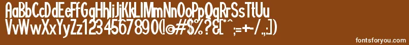 Minguara Font – White Fonts on Brown Background