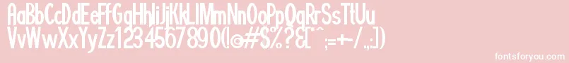 Minguara Font – White Fonts on Pink Background