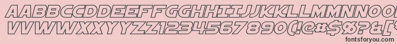 StarkillerOutlineItalic Font – Black Fonts on Pink Background