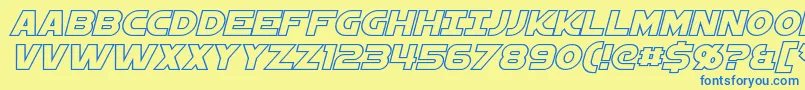 fuente StarkillerOutlineItalic – Fuentes Azules Sobre Fondo Amarillo