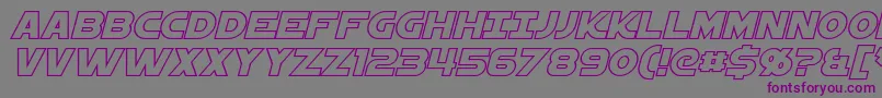 StarkillerOutlineItalic Font – Purple Fonts on Gray Background