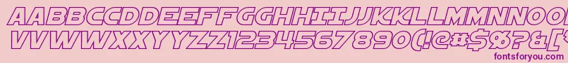 StarkillerOutlineItalic Font – Purple Fonts on Pink Background