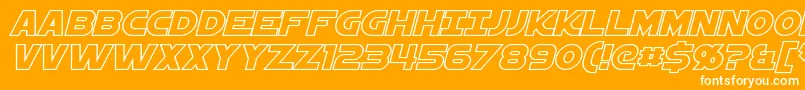 StarkillerOutlineItalic Font – White Fonts on Orange Background