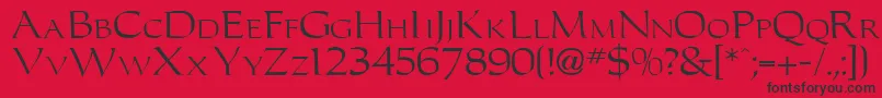 Leigh Font – Black Fonts on Red Background