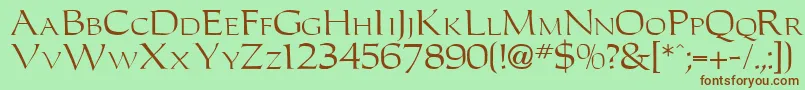 Leigh Font – Brown Fonts on Green Background