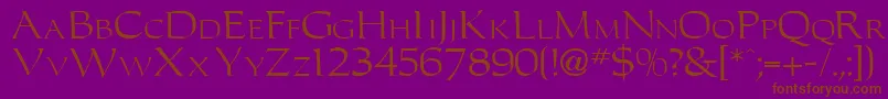 Leigh Font – Brown Fonts on Purple Background