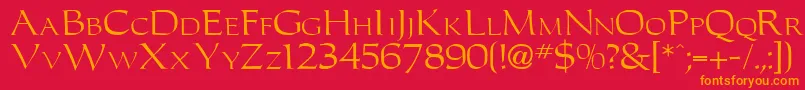 Leigh Font – Orange Fonts on Red Background