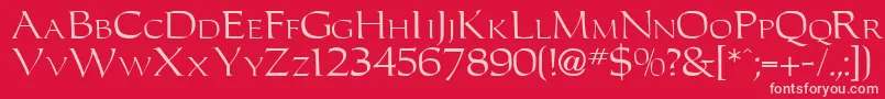 Leigh Font – Pink Fonts on Red Background