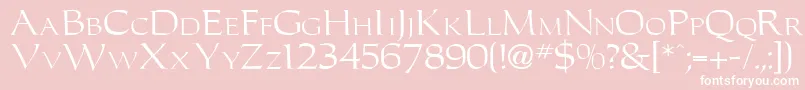 Leigh Font – White Fonts on Pink Background