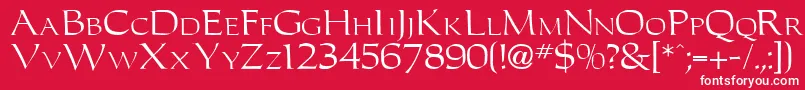 Leigh Font – White Fonts on Red Background