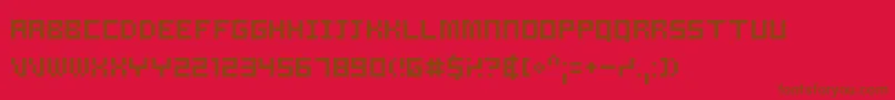 フォントSamson – 赤い背景に茶色の文字