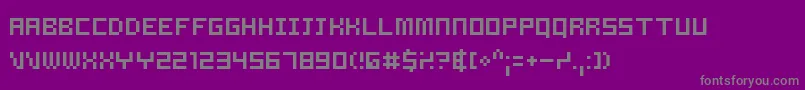 Samson Font – Gray Fonts on Purple Background