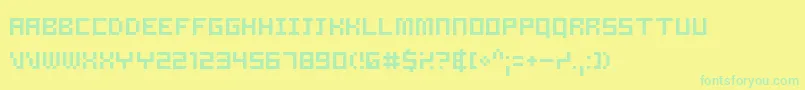 Samson-fontti – vihreät fontit keltaisella taustalla