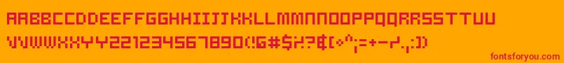 Samson Font – Red Fonts on Orange Background