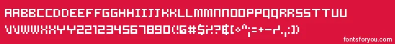フォントSamson – 赤い背景に白い文字