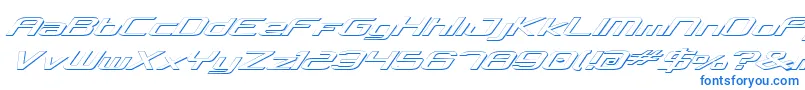 フォントConcielian ffy – 白い背景に青い文字